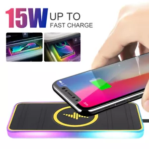 Car Wireless Charger Fast Charging Pad Anti-skid Mat Holder For iPhone Samsung - Picture 1 of 21
