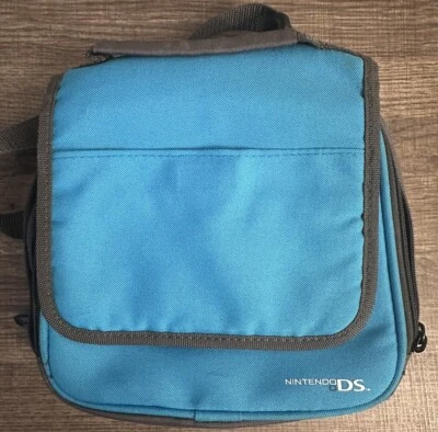 Funda Transportadora Universal Nintendo 3DS con Cremallera con Diferentes Bolsillos Azul Teal Foto 1 de 4