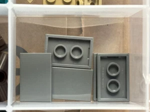 LEGO Parts - Dark Bluish Gray Tile 2 x 3 - No 26603 - QTY 5 - Picture 1 of 1