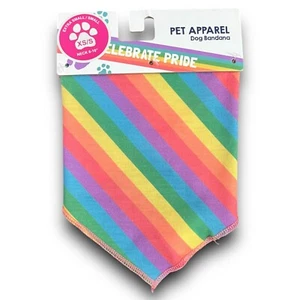Celebrate Pride - Hund Haustier Bandana - Größe XS/S 8-10" Hals - Regenbogenstreifen - Bild 1 von 7