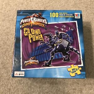 2004 Power Rangers Dino Thunder Blue Raptor Ranger Jigsaw Puzzle 100 Pcs MB NEW