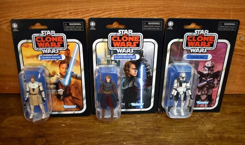 Star Wars Vintage Collection Clone Wars Anakin Skywalker Obi-Wan Captain Rex Lot Cover