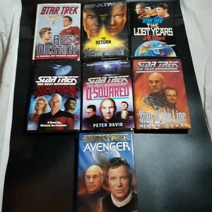 Star Trek 7 Hardcover Book Lot - The Return, Lost Years, Avenger, Best Destiny - Picture 1 of 6