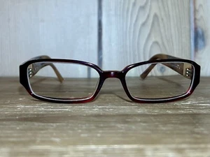 Vera Wang Eyeglasses Frames V163 BU Brown Clear Rectangular Full Rim 51-16-135 - Picture 1 of 8