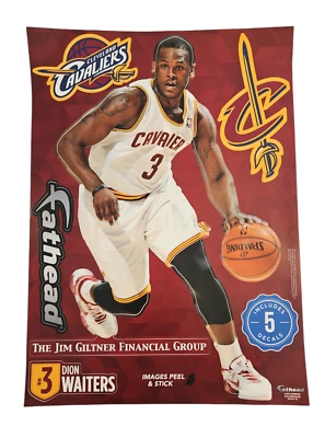 DION WAITERS SGA FATHEAD CLEVELAND CAVALIERS LOGO PROMO DECAL SET 12/9/14 RARE - Image 1 of 4