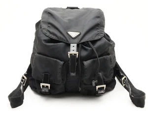 PRADA [Rank AB] Tessuto Backpack Purse Black Nylon Daypack Rucksuck Authentic - Picture 1 of 16