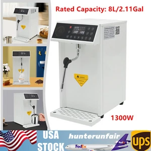 1300W Steam Milk Frother Commercial Steam Milk Foam Machine 8L Milk Frother - Picture 1 of 13