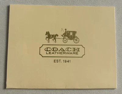 Authentic Coach Paper Receipt Holder Gift Card Envelope 4.25" x 3.25” Ivory - Image 1 of 2