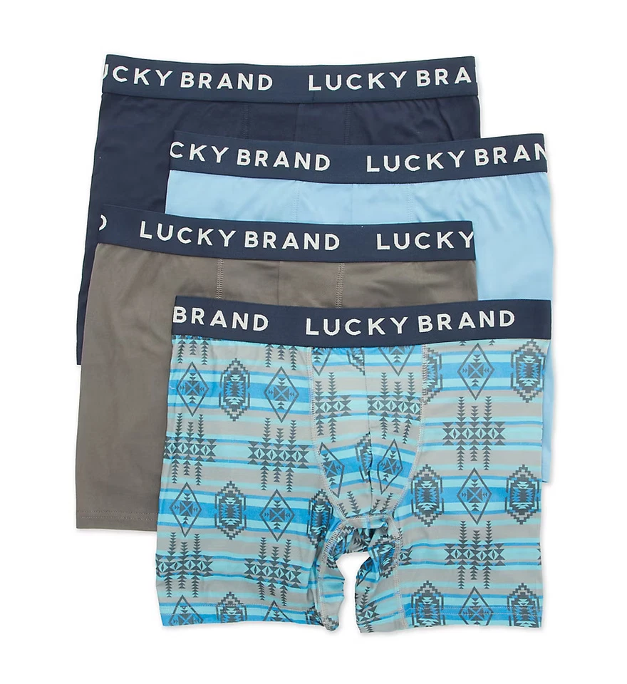 Calzoncillos boxer suaves esenciales Lucky 241PB25 - Paquete de 4 Foto 1 de 1