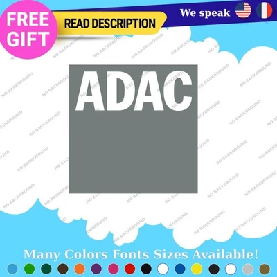 Fits ADAC Deutch Decals Stickers Vinyl German Automobile Club Car Tuning VW BMW - Imagem 1 de 4