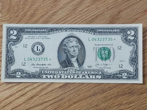 2013 $2 "STAR NOTE" SAN FRANCISCO L04323735* UNC/GEM 3 OF 3 CONS SERIAL NUMBERS - Picture 1 of 5