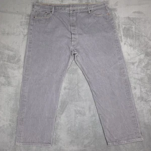 Levi's 501 XX Jeans Mens 50x32 Gray Straight Fit Button Fly 100% Cotton Denim - Picture 1 of 22