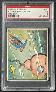 AT THE BOTTOM OF SEA PSA 3 1940 GUM INC. SUPERMAN (R145) #50 - Picture 1 of 2