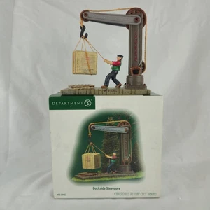 Dept 56 Christmas in the City Dockside Stevedore 59462 w/ Box Loading Box - Picture 1 of 16