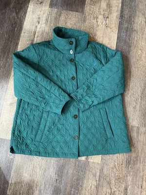 Land's End lightweight quilted Jacket Button Up Women's 1x 16w- 18w - Image 1 of 4
