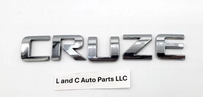 Chevrolet Chevy Cruze emblema maletero insignia calcomanía letras OEM Stock cromo trasero Foto 1 de 2