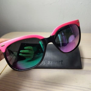 Vtg Rare USA Olympics Private Eyes Sunglasses Women's Pink Black Made In France - Picture 1 of 15