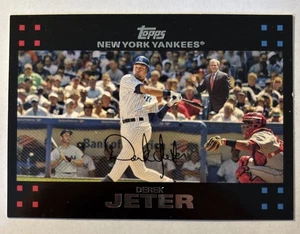 2007 Topps - Derek Jeter - Mickey Mantle, George W. Bush - Error Card - Red SP  - Bild 1 von 2