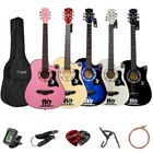 CLASSIC ACOUSTIC GUITAR 6 STRING PACK BOYS GIRLS MUSIC GUITAR 4/4 SIZE 38"