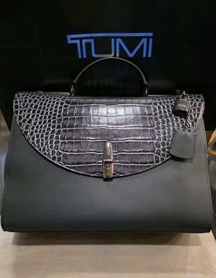 TUMI MEZZANINE Mackay бриф уголь тисненая кожа держит 14 дюймов ноутбук - Изображение 1 из 4