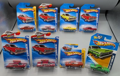 Hot Wheels Diecast Toy Car Lot '66 Ford Fairlane GT Muscle Car ~ 8 Total 2009 🔥 - Image 1 of 4
