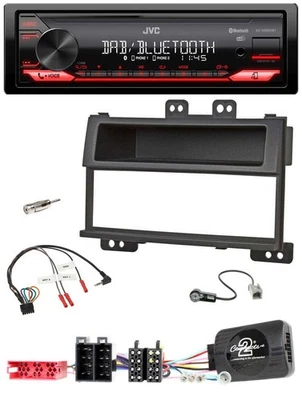 JVC Bluetooth USB DAB Lenkrad Autoradio für Hyundai i20 ISO 2009-11 schwarz - Bild 1 von 4