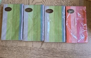 Caspari Napkins Paper Dinner Napkins Vintage Lot Of 4 Guest Towels New NOS - Picture 1 of 6