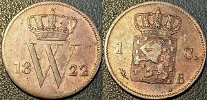 Olanda - Guglielmo I - 1 centesimo 1822 B, Bruxelles TTB+!! KM#47 - Foto 1 di 1