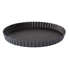 Matfer 332225 9 1/2 in Fluted Exopan® Tart Pan with Removable Bottom