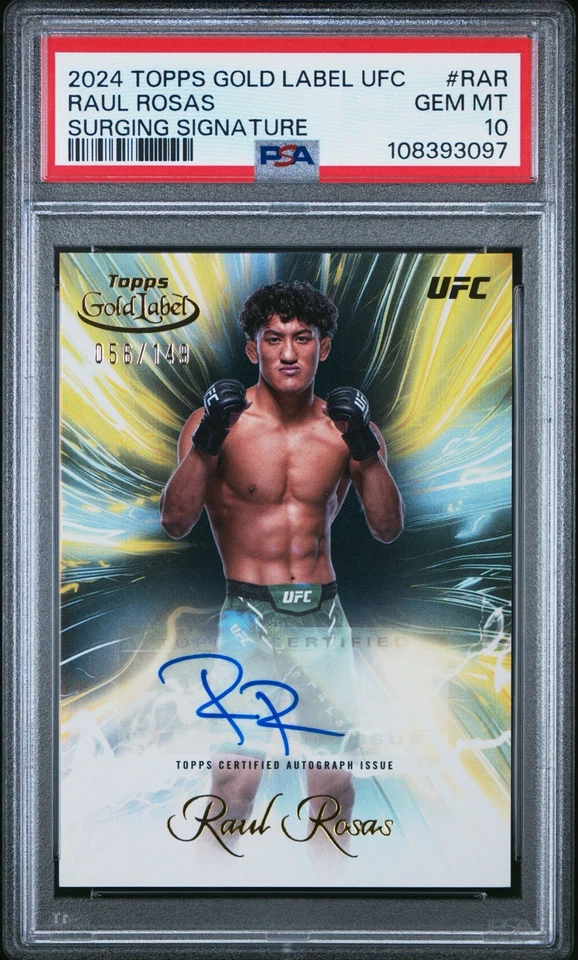 2024 Topps Gold Label UFC Raul Rosas Surging Signature /149 - PSA 10 - Image 1 of 2