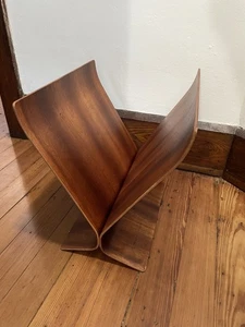 vintage Umbra 1980s bentwood wood veneer magazine rack holder (Paul Rowan) - Picture 1 of 5