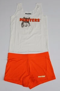 TRAJE UNIFORME MEDIANO HOOTERS SEXY NARANJA NIÑAS (M): CAMISETA SIN MANGAS Y PANTALONES CORTOS - Imagen 1 de 7