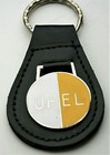 Vtg Opel Leather Automotive Car Metal Key Chain FOB 1970s NOS New