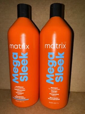 Matrix Total Results Mega Sleek Shampoo & Conditioner Liter Duo Sealed FREE SHIP - Image 1 of 4