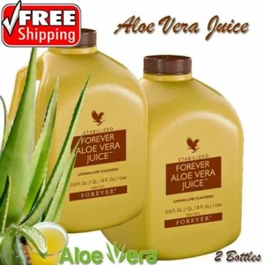 2 Pack Forever Aloe Vera Juice 33.8 fl.oz Original Lemon Lime Flavour Exp. 2027 - Picture 1 of 11