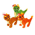  3 Pcs Zodiac Dragon Doll Pp Cotton Baby Year of The Mascot Stuffed Animal