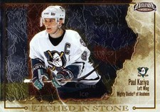 2002-03 Pacific Exclusive Etched in Stone #1 Paul Kariya