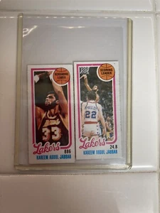 Original Vintage 1980-81 Topps Kareem Abdul-Jabbar Seperated - 2 Cards #132, 133 - Bild 1 von 4