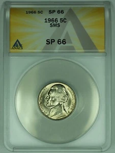 1966 SMS Jefferson Nickel 5C ANACS SP 66 (52) - Picture 1 of 2