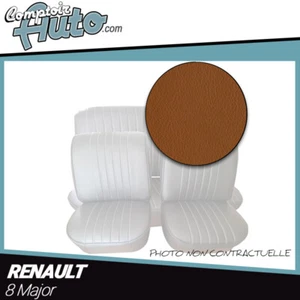Garnitures sièges avant/banquette arrière simili cognac pour Renault R8 Major - Imagen 1 de 2