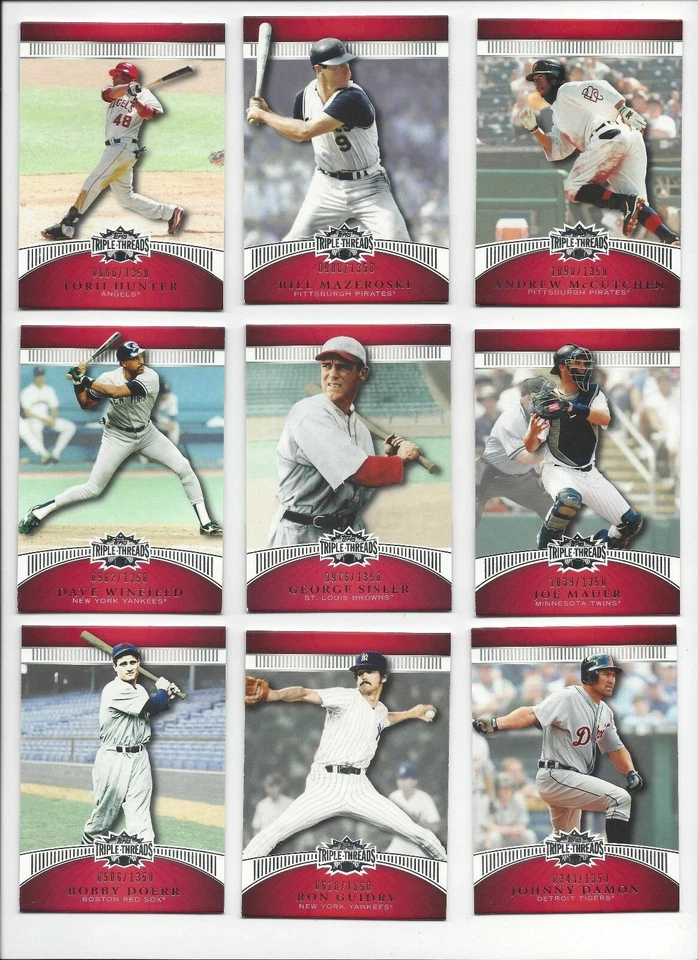 2010 TOPPS TRIPLE THREADS BASE - STARS, HOFers - ALL #ed/1350 - WHO DO YOU NEED! - Image 1 of 1