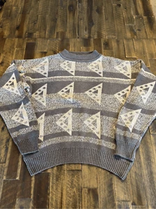 Peninsula silk blend fair isle crewneck sweater size medium - Picture 1 of 6