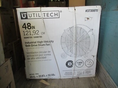 Pick Up Only, 48-in 120-Volt 2-Speed High Velocity Indoor Black Industrial Fan - Image 1 of 4