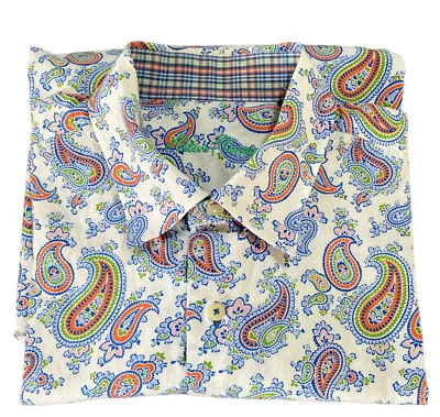 Camisa informal con botones de cachemira Alan River puños a cuadros talla grande Foto 1 de 4