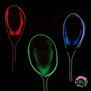 Juego de sudaderas con capucha brillante - alambre EL de neón con controlador - solo conéctese a la ropa - Imagen 1 de 12