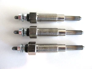 3 Glow Plugs Fits Iseki 6281-410-0100-0, 6281410010000, 6281-410-028-10, - Picture 1 of 2