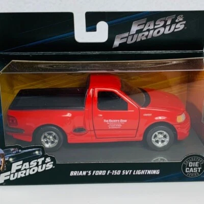Fast Furious Die Cast Brians Ford F150 SVT Lightning Red Pickup Truck Jada NEW - Image 1 of 4
