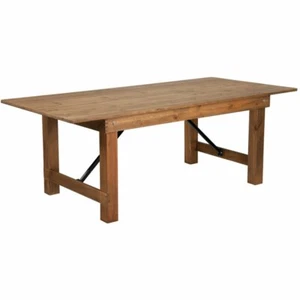 Bowery Hill 7'X40" Folding Farm Table In Antique Rustic - Picture 1 of 3