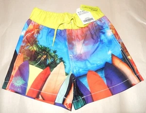 Crazy 8 Boys' Drawstring Swim Trunk, Size 18-24M, Surf Photo Print - Picture 1 of 7