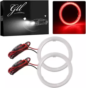 2 Piezas Luces Coche LED Chips 70MM 60SMD Ojos de Ángel Halo Anillo Faro Lámparas de Advertencia - Imagen 1 de 12